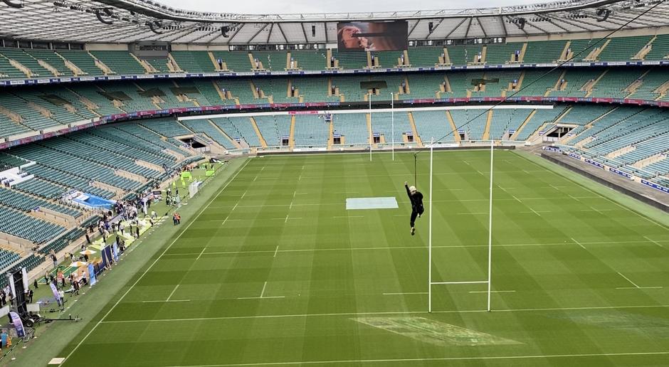 Woman at Allianz Stadium, Twickenham