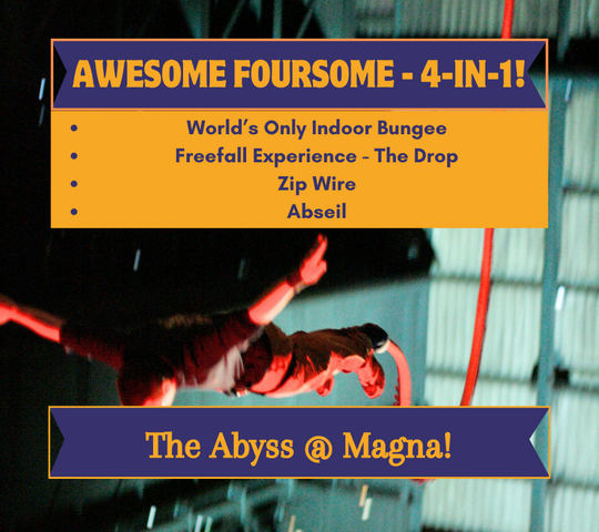 Awesome Foursome Adrenaline Activities @ The Abyss at The Abyss @ Magna - Sheffield / Rotherham on 23rd November 2024