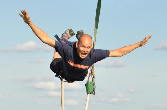 160ft Bungee Jump at Birmingham - Cliff Lakes Waterpark on 13th August 2022